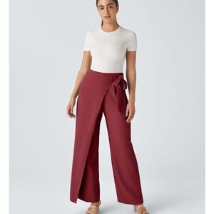 NWT Halara Flex™ High Waisted Tie Side Wide Leg Work Pants